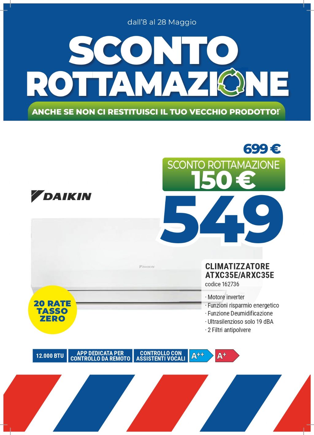 CLIMATIZZATORE DAIKIN ATXC35E 12000 BTU